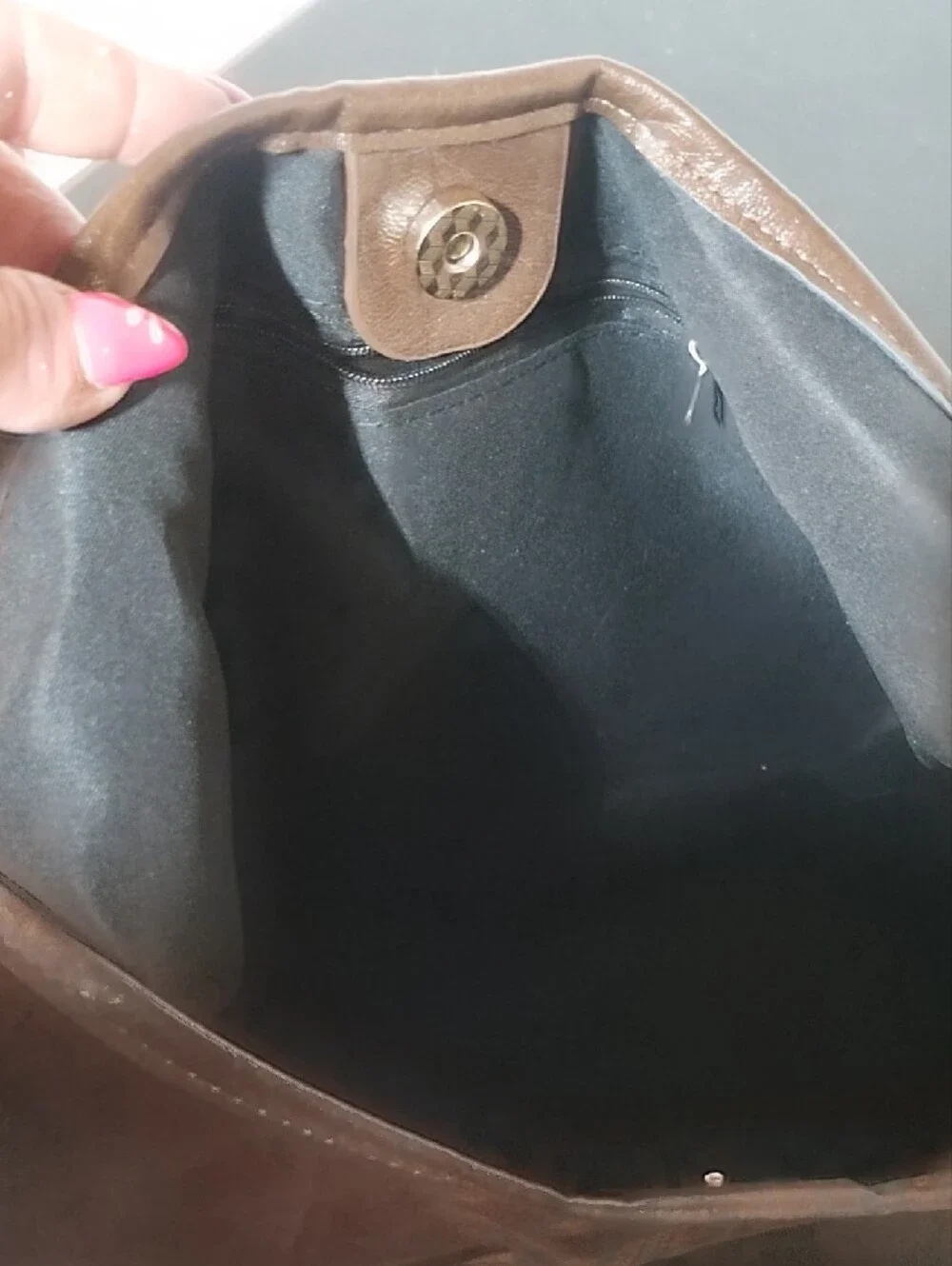 Sunita & Fashion Hobo Brown Suede Shoulder Bag